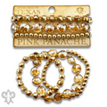 Gold and champagne bead bracelet - LC