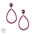 Rice bead teardrop earring with crystals from Swarovski®