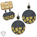 Linked animal print circle earring with crystals from Swarovski® - last call