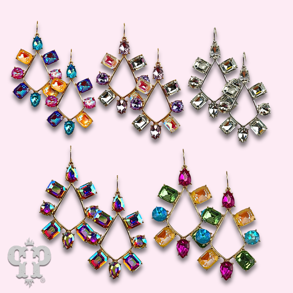 Rhinestone chandelier teardrop earring - last call
