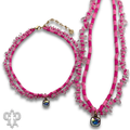 Bead chip necklace with a crystal from Swarovski® - LC